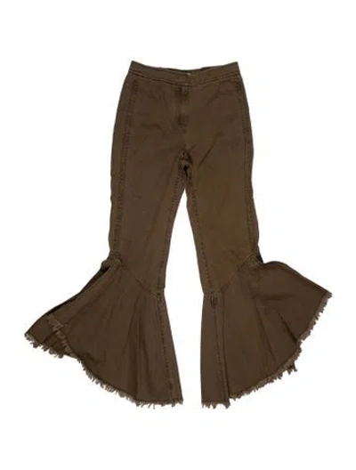 Pre-owned Cinq À Sept Wide Leg Pants In Brown