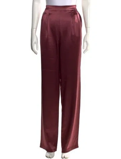 Pre-owned Cinq À Sept Wide Leg Pants In Burgundy