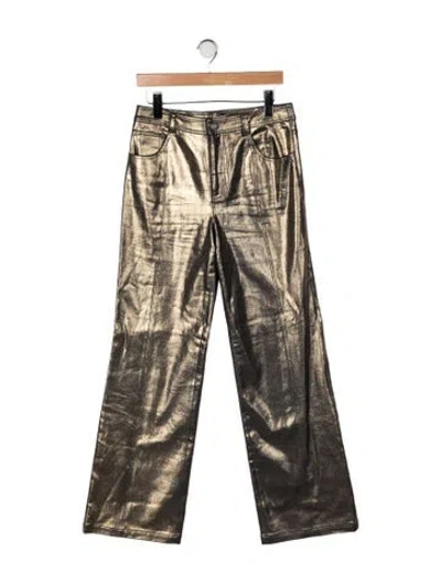 Pre-owned Cinq À Sept Wide Leg Pants In Gold