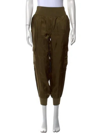 Pre-owned Cinq À Sept Wide Leg Pants In Green