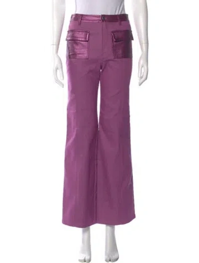 Pre-owned Cinq À Sept Wide Leg Pants In Purple