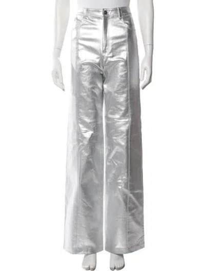 Pre-owned Cinq À Sept Wide Leg Pants W/ Tags In Silver