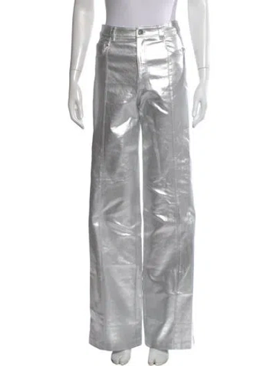 Pre-owned Cinq À Sept Wide Leg Pants W/ Tags In Silver