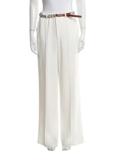 Pre-owned Cinq À Sept Wide Leg Pants In White