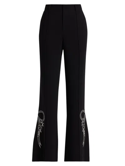 Cinq À Sept Cinq A Sept Cascading Ribbon Pants In Black