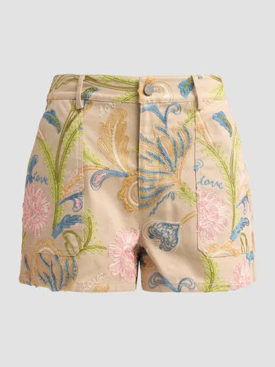 Cinq À Sept Women's Addie Floral-embroidered Shorts In Multi