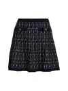 Cinq À Sept Ainara Button Check-pattern Mini Skirt In Blue