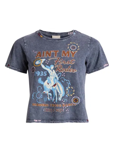 Cinq À Sept Aint My First Rodeo Graphic T-shirt In Blue