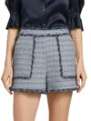 Cinq À Sept Allen Noemie Boucle Shorts In Navy