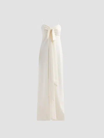 Cinq À Sept Women's Amberly Bow Gown In Gray