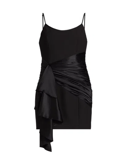 Cinq À Sept Women's Anselle Satin Sash Minidress In Black