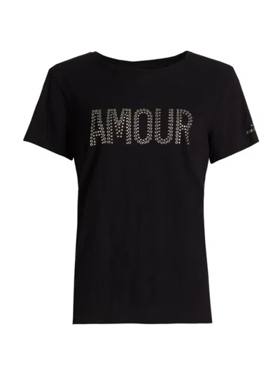 Cinq À Sept Women's Armour Studded T-shirt In Black