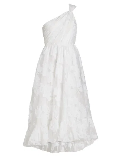 Cinq À Sept Women's Asilia Paper Floral Organza Midi-dress In White