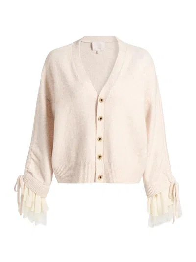 Cinq À Sept Women's Atlas Layered-cuff Cardigan In Neutral