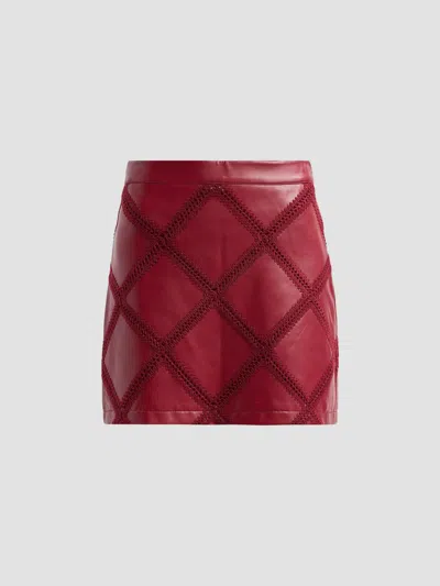 Cinq À Sept Women's Audree Faux-leather Mini Skirt In Burgundy