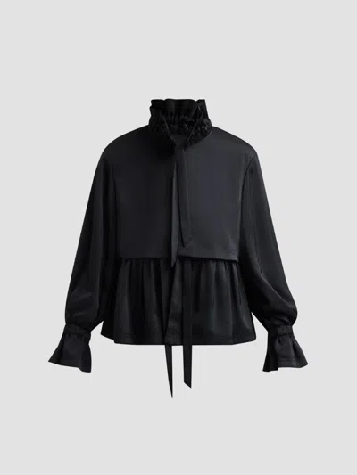 Cinq À Sept Women's Azira Ruffled Jacket In Black