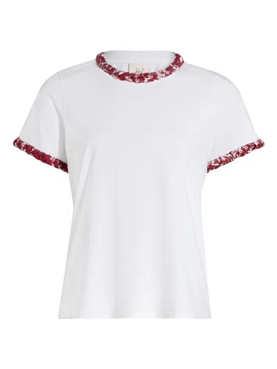 Cinq À Sept Women's Bandana-braided Stretch-cotton T-shirt