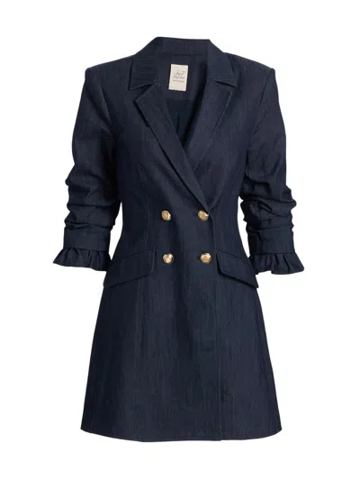 Cinq À Sept Women's Bekah Denim Blazer Minidress In Blue