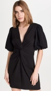 CINQ À SEPT CINQ À SEPT WOMEN'S BETTE MINI V-NECK DRESS, BLACK