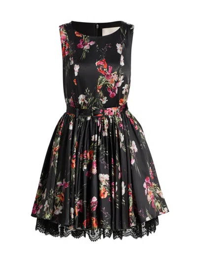 Cinq À Sept Caelia Iris Bouquet Sleeveless Minidress In Multi