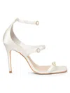 Cinq À Sept Celeste Satin Sandal In White