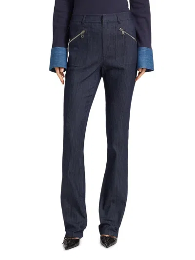 Cinq À Sept Women's Celeste High-waist Flare Pants In Blue