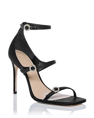 Cinq À Sept Cinq A Sept Women's Celeste Satin Sandals In Black