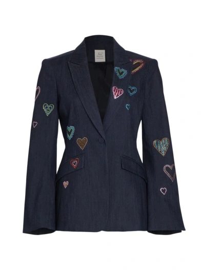 Cinq À Sept Women's Cheyenne Heart Denim Blazer In Indigo