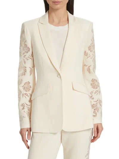 Cinq À Sept Women's Cheyenne Paisley Embroidered Blazer In White