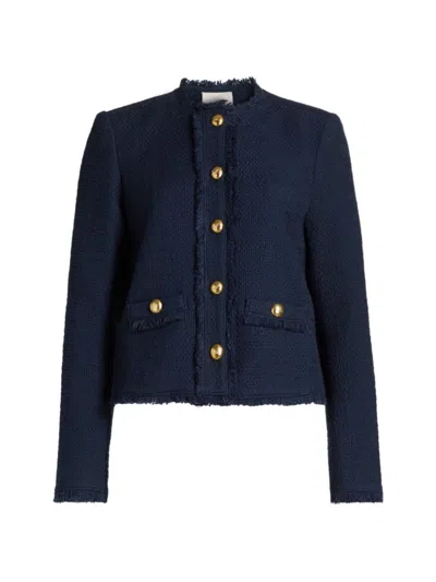Cinq À Sept Women's Christie Cotton Tweed Jacket In Navy