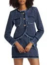 Cinq À Sept Cinq A Sept Zanda Boucle Denim Jacket In Purple