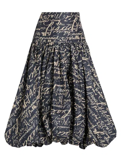 Cinq À Sept Women's Ellah Love Journal Bubble-hem Skirt In Multi