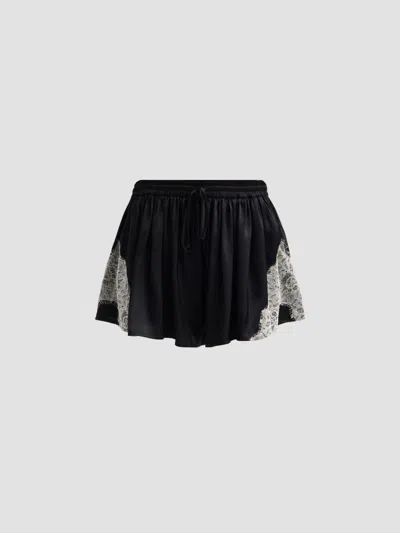 Cinq À Sept Women's Esme Satin Verne Shorts In Black