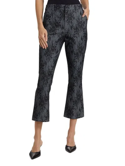 Cinq À Sept Women's Evelyn Lace Cotton-blend Crop Pants In Blue