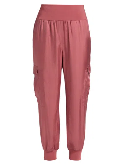 Cinq À Sept Women's Giles Twill Cargo Joggers In Pink