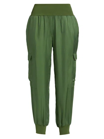 Cinq À Sept Women's Giles Twill Cargo Joggers In Green