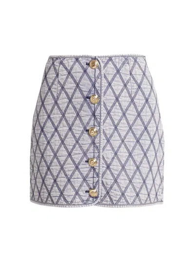 Cinq À Sept Women's Gretchen Stitched Denim Miniskirt