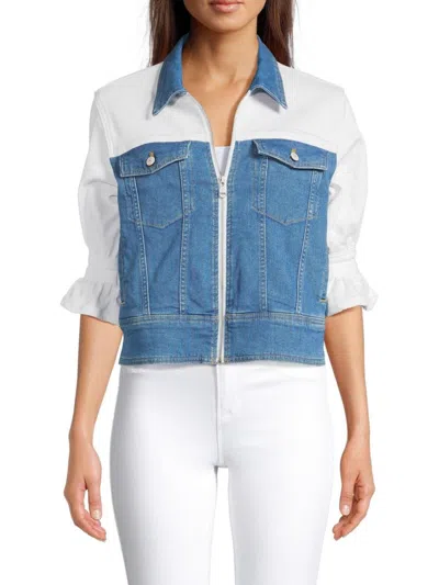 Cinq À Sept Women's Hana Stretch-cotton Denim Jacket In Blue