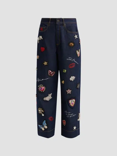 Cinq À Sept Women's Hayden Embellished Jeans In Blue