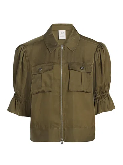 Cinq À Sept Women's Holly Puff-sleeve Utility Jacket In Green