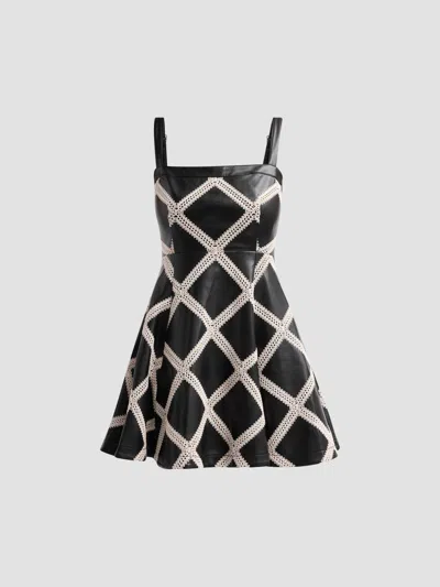 Cinq À Sept Women's Jelena Faux Leather Mini Dress In Black Gardenia