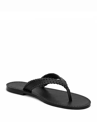 Cinq À Sept Cinq A Sept Women's Jessica Leather Thong Sandals In Black