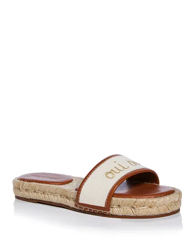 Cinq À Sept Cinq A Sept Women's Josephine Canvas Espadrille Sandals In Natural/cognac