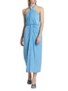 Cinq À Sept Women's Kaily Draped Halter Maxi Dress In Flyway