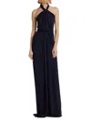 Cinq À Sept Women's Kaily Jersey Halter Gown In Navy