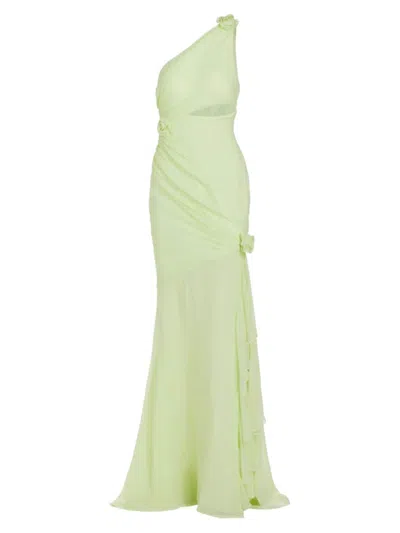 Cinq À Sept Women's Kaleb Ruffled Silk Chiffon Gown In Green