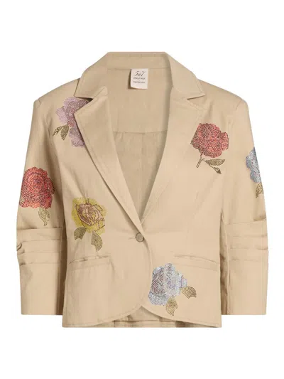 Cinq À Sept Cinq A Sept Heatset Roses Le Petit Khloe Blazer In Neutral