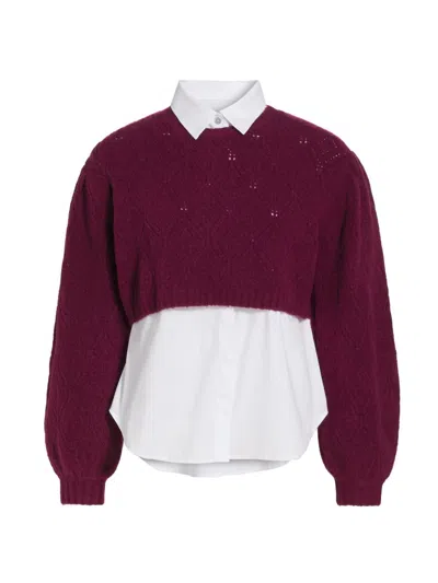 Cinq À Sept Women's Landry Knit Layered Sweater In Multi
