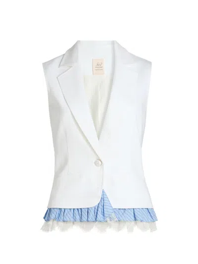 Cinq À Sept Women's Le Petit Jessie Striped Denim Vest In Multi