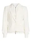 Cinq À Sept Women's Le Petit Khloe Zip-upblazer In White